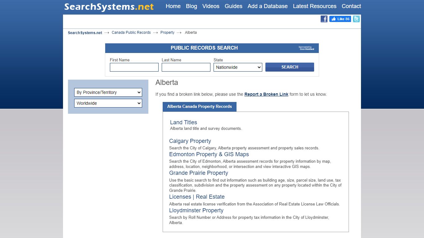 Alberta Canada Property Records - Free Public Records